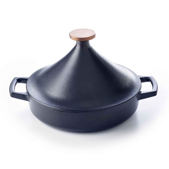 Alva 3-Qt Cast Iron Moroccan Tagine Pot, Non Toxic, Oven Safe