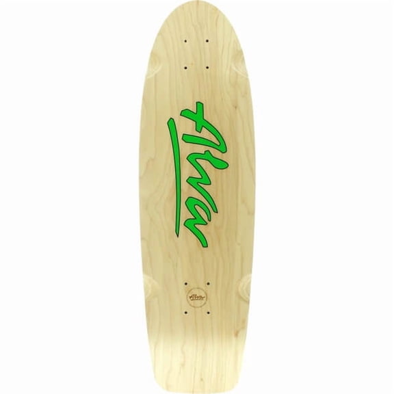 Alva Skateboards 1978 Lost Model Natural / Green Old School Skateboard Deck - 8.5" x 30" (Deck Only)