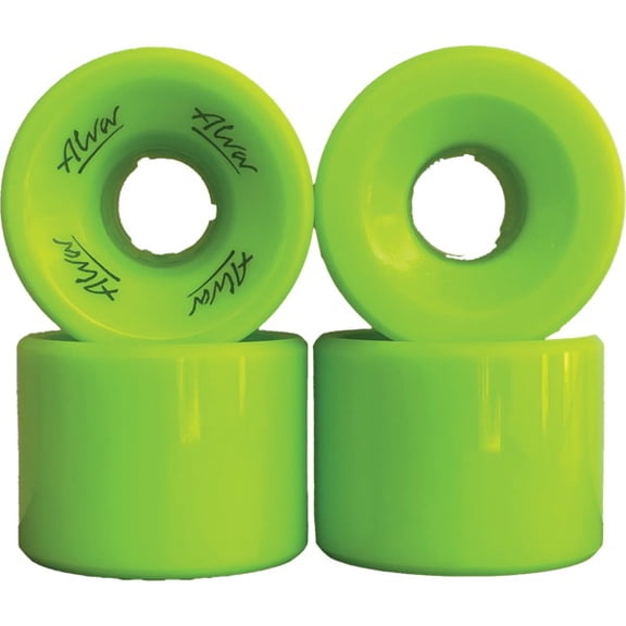 Alva Skateboards Old School Flatback Crypto Green Skateboard Wheels - 60mm 92a (Set of 4)