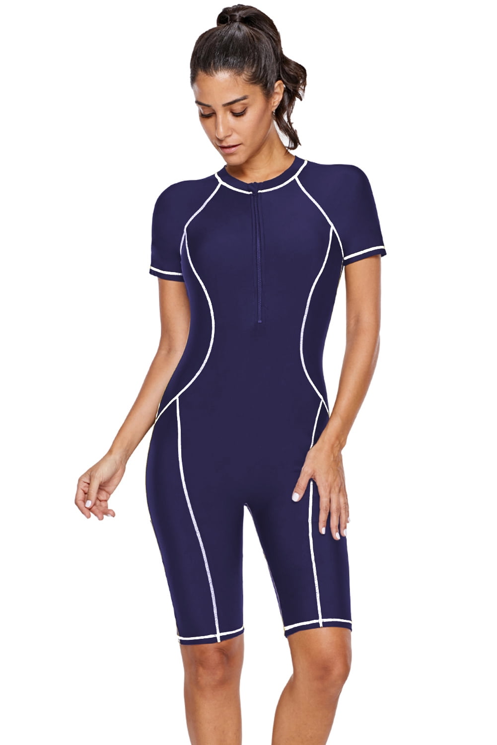 Short Sleeve Boyleg Swimsuit