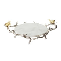 Alvada Decorative Marble Tray-Color:Nickel,Style:Classic Vintage
