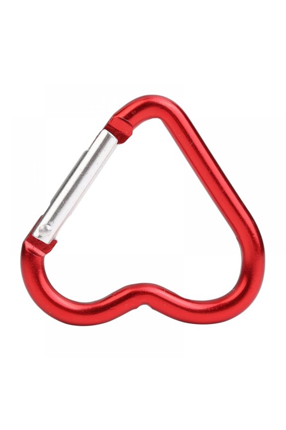 1PC Heart Shaped Carabiner Hook, Aluminum Alloy Snap Clip Key Holder, Keychain Tool for Fishing Camping Hiking Backpack Accessory