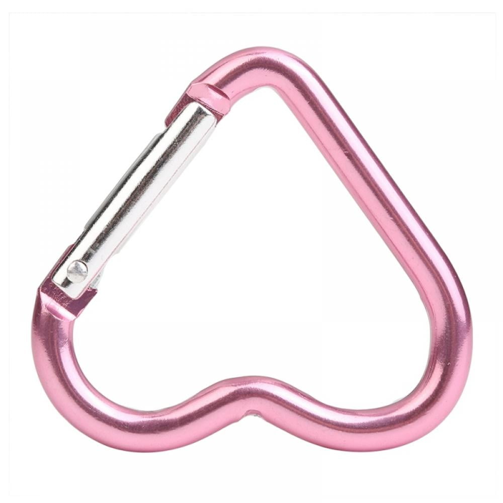 Alvage 1PC Heart Shaped Carabiner Hook, Aluminum Alloy Snap Clip