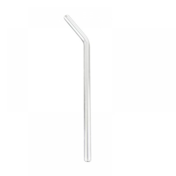 Alvage 1Pc Glass Straw Drinking 180mm*8mm Reusable Elbow Straws Glass Eco Friendly Heat Resistant Glass Straws
