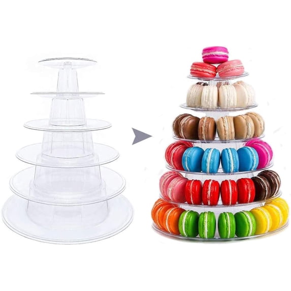 Alvage 4/6 layers macaron blister packing box display stand cake High Quality multifunctional Transparent display stand For Party Decor
