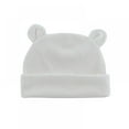 thumbnail image 1 of Alvage Cotton Baby Hat Bear Ear Baby Beanie Hats Newborn Boys Girls Hospital Hat Set 0-12Months, 1 of 5