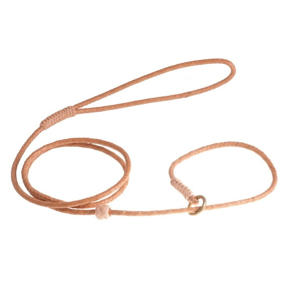 Alvalley Braided Leather Dog Leashes with Stopper - Pet Slip Leads for Dogs - Soft Gentle Leash - Adjustable for Small, Medium, Large & Extra Large Dogs (Tan, 6ft Long, 3/16in Thick)