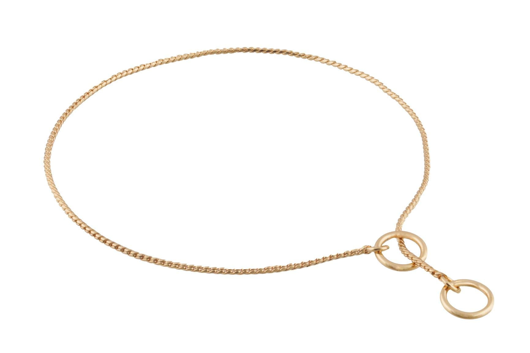 Alvalley Metal Chain Dog DHF10 Show Collar Pet Slip Collar for Shows