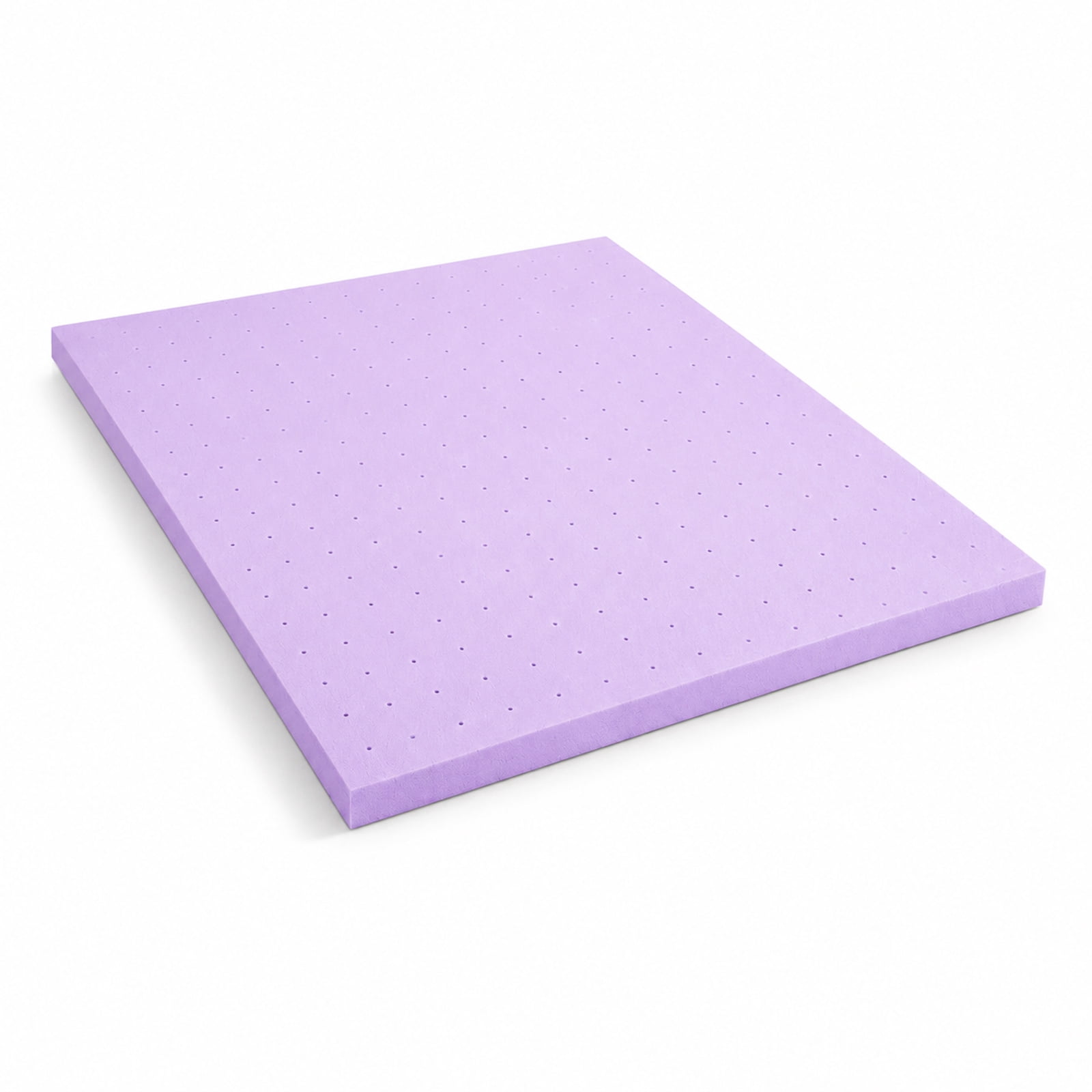 Alvantor 1.5 Inch Cooling Gel Memory Foam Mattress Topper Pressure Relief Pad, Ventilated Design Bed Topper, Purple