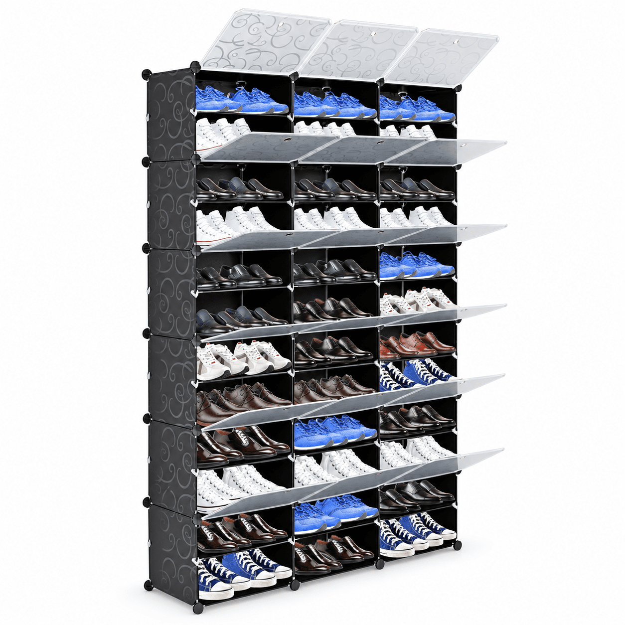 Alvantor 12-Tier Shoe Rack, 36-Cube Modular Storage for 72 Pairs with ...