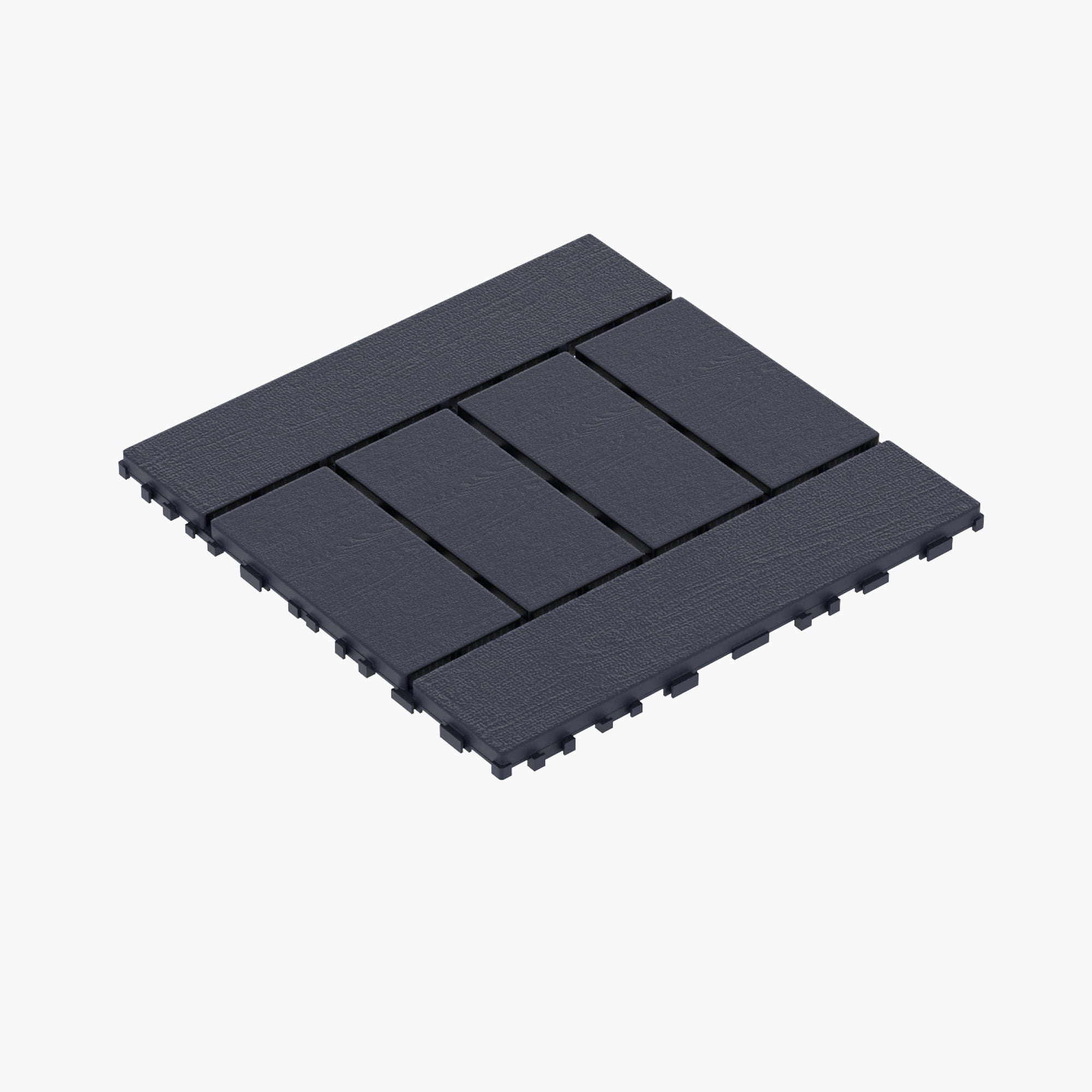 Alvantor 12"x12" Interlocking Deck Tiles, 44 Pack Plastic Waterproof Flooring Tiles for Outdoor & Indoor,Dark Gray