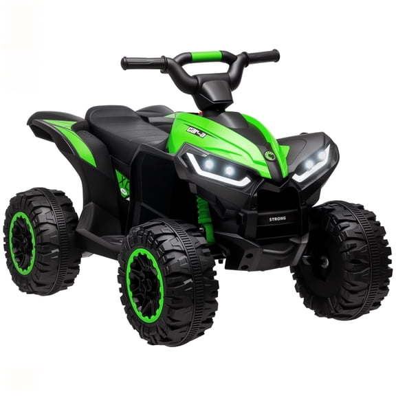 Alvantor 12V Kids ATV Ride-On with Dual Motors, Music & Headlights, Ages 3-5 34.6"x19.7"x22.6" Green