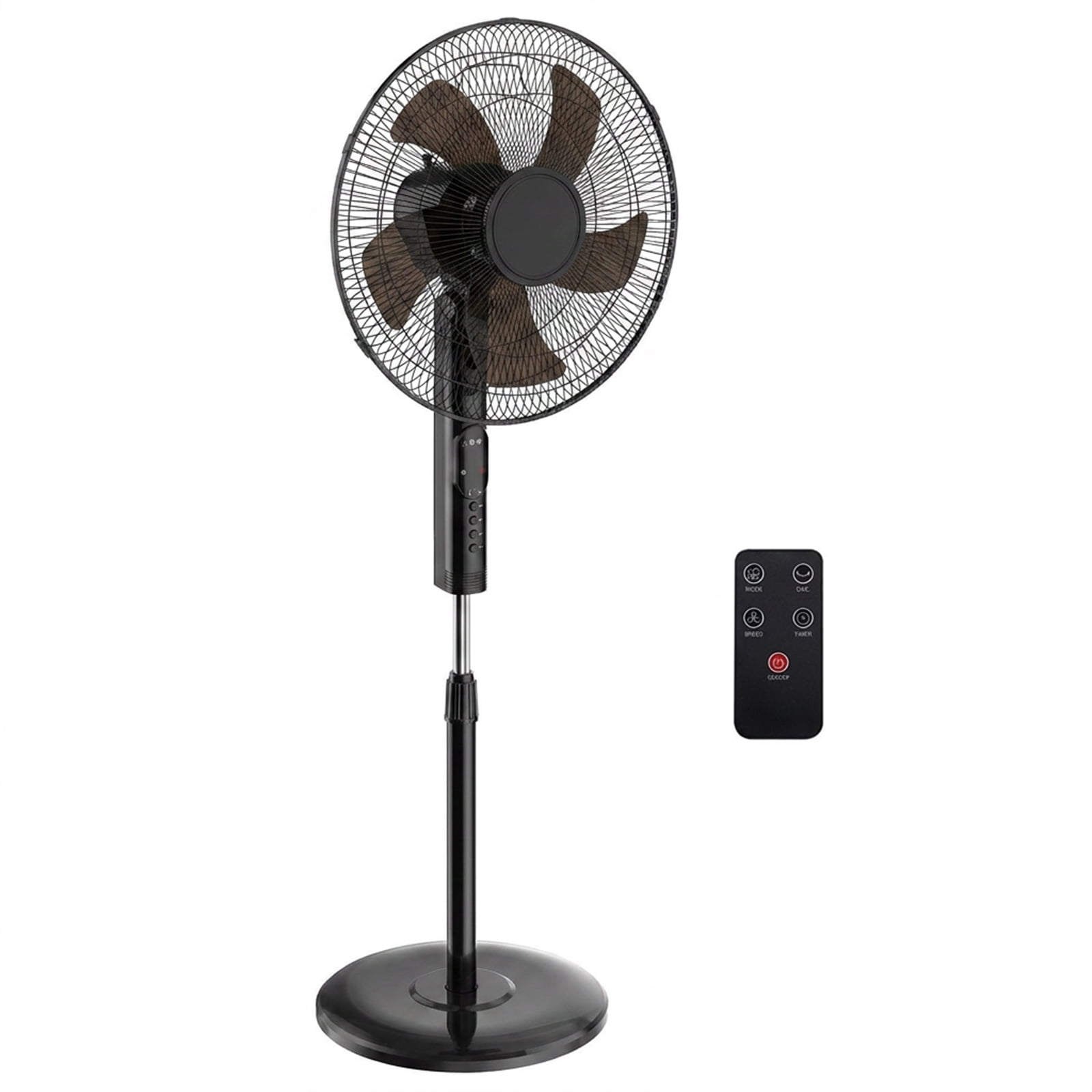 Alvantor 17" Pedestal Fans with RemotPe, Quiet Standing Fan for Bedroom Office, Adjustable Height, Timer & Multiple Modes