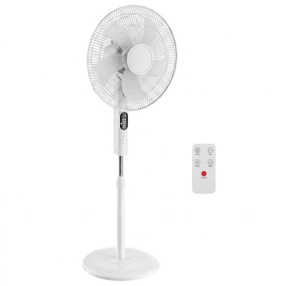 Alvantor 17" Pedestal Fans with RemotPe, Quiet Standing Fan for Bedroom Office, Adjustable Height, Timer & Multiple Modes