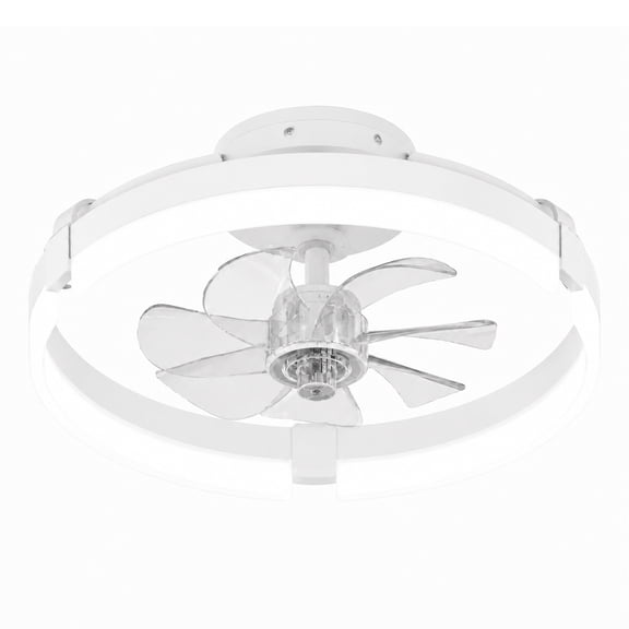Alvantor 19in/23in Low Profile Ceiling Fans with Light Remote/APP Control, 3000-6000K Dimmable Modern Flush Mount LED Fan Light, 6 Wind Speeds Reversible Motor