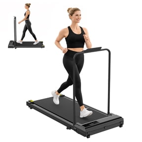Alvantor 2.5HP Walking Pad Treadmill, Manual Incline Under Desk Treadmill with Shock Absorption for Small Apartments, Black