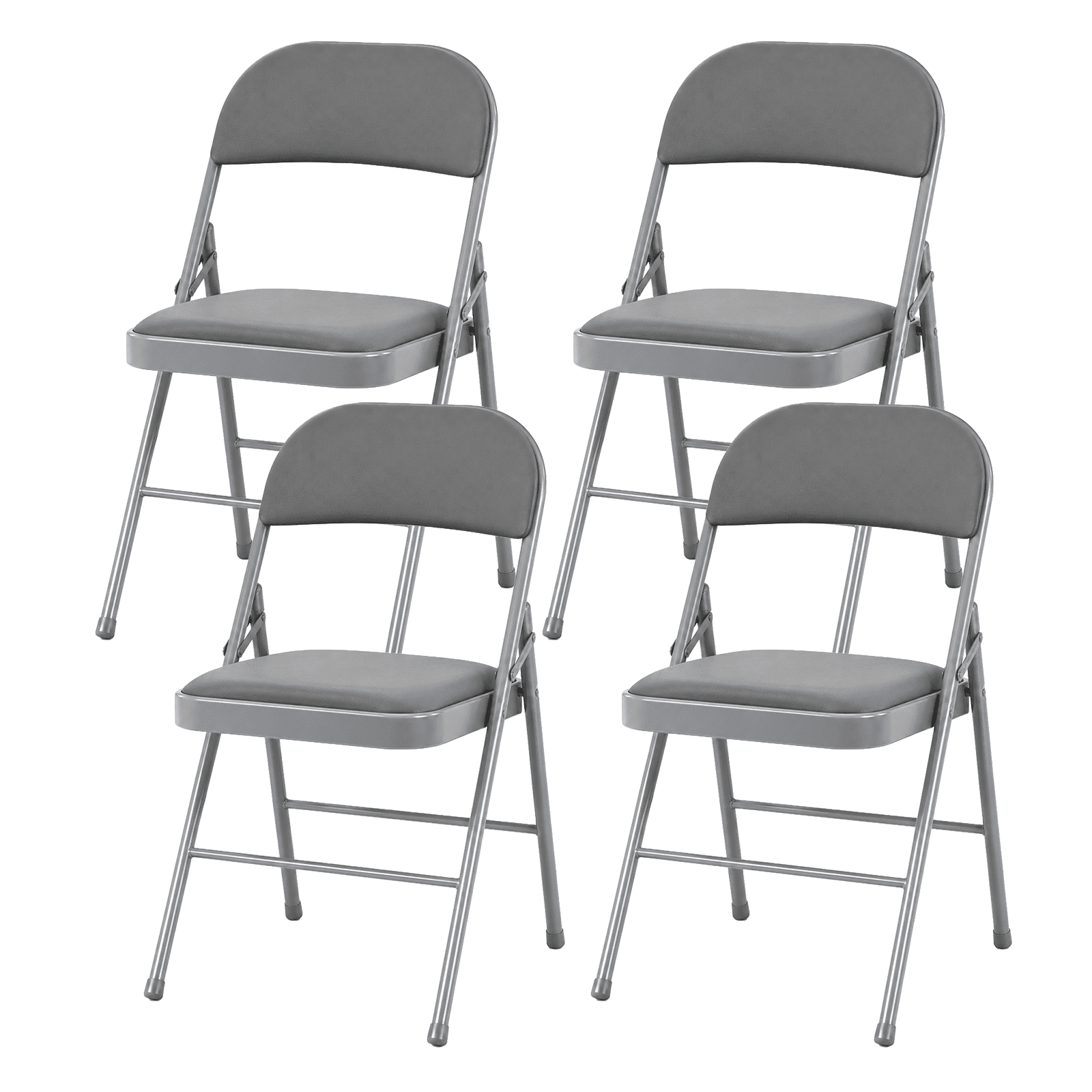 Alvantor 2 Pack/ 4 Pack Folding Chair, with Padded Cushion and Back - PU Leather Stackable Portable Dining Chairs Set, for Home and Office, Conference, Wedding, Party, Patio