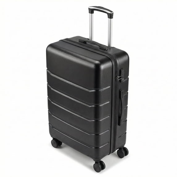 Alvantor 20-28 inch Luggage, Expandable Hardside Suitcase with Spinner Wheels, Blue,Black