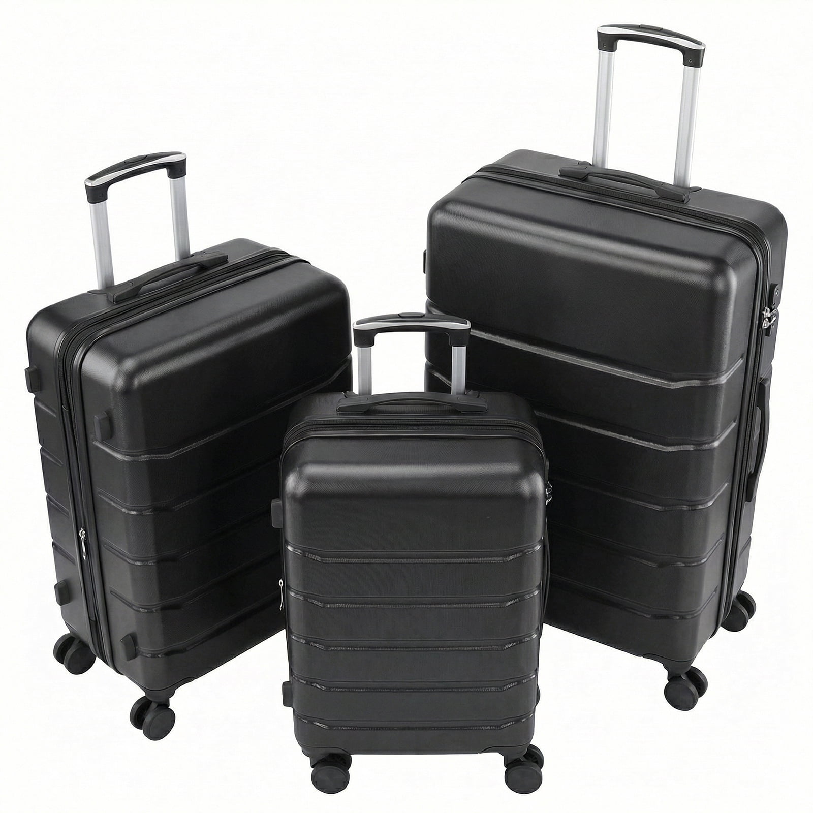 Alvantor 20-28 inch Luggage, Expandable Hardside Suitcase with Spinner Wheels, Blue,Black
