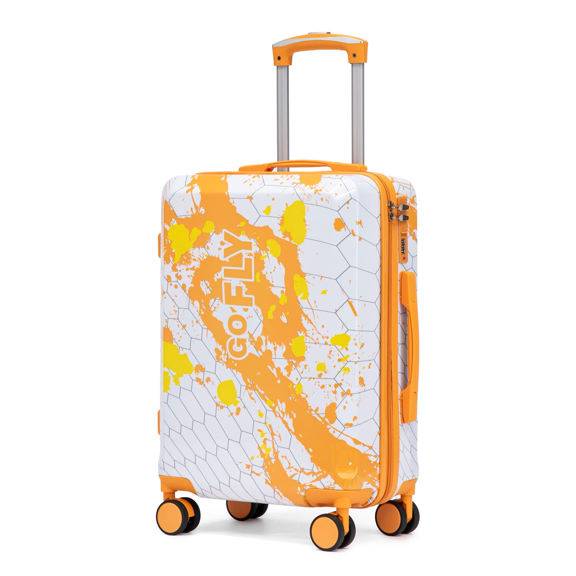 Alvantor 20-inch Carry-On Luggage Hardside Suitcase With Spinner Wheels,Lightweight Luggage with TSA Lock Orange