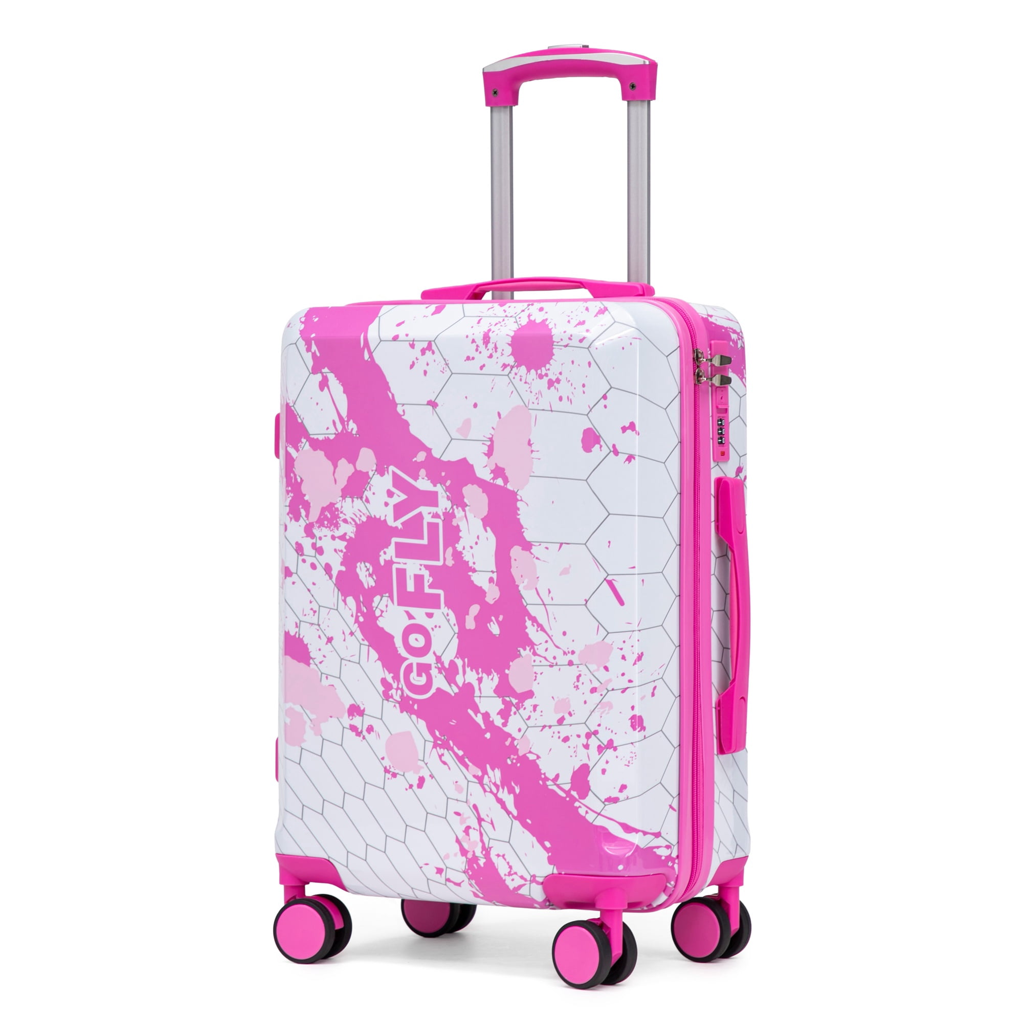 Alvantor 20-inch Carry-On Luggage Hardside Suitcase With Spinner Wheels,Lightweight Luggage with TSA Lock Pink