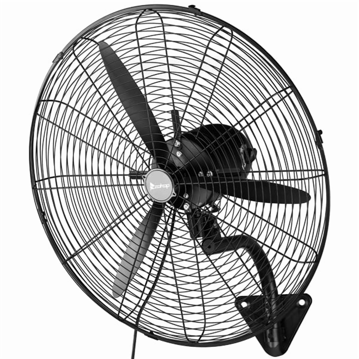 Alvantor 26 Inch Industrial Wall Mount Fan, 9299 CFM Oscillating BLDC Copper Motor, 4 Speeds, Black