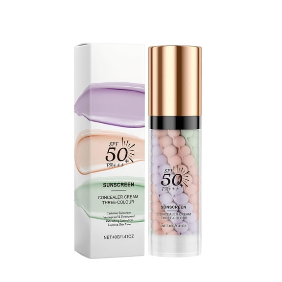 Alvantor 3 in 1 Primer for Face with Moisturizing Color Corrector and Smoothing Makeup Base SPF50, 1.41oz
