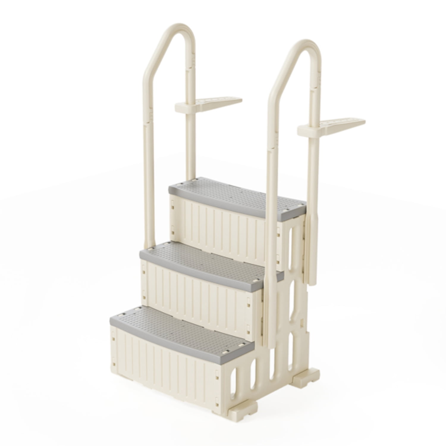 Alvantor 3-Step Heavy-Duty Pool Ladder with Handrails Non-Slip Plastic Steps for Above Ground Pools 35 to 46 in 400 lb Capacity White