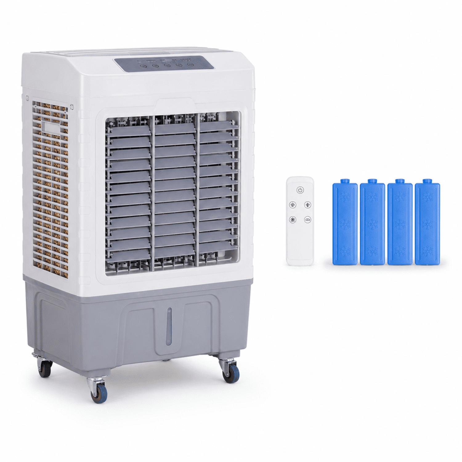 Alvantor 3 in 1 Portable Evaporative Air Cooler, 2647 CFM Swamp Cooler with Remote, 10.57 Gal Tank, 90°Oscillation, Gray and White