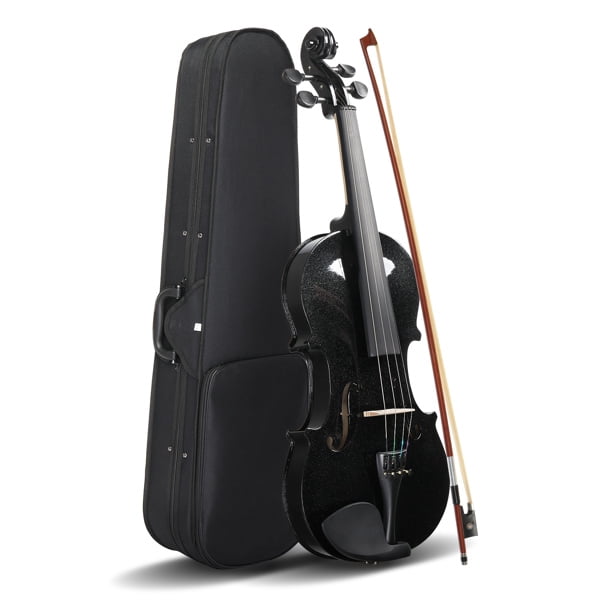 Alvantor 4/4 Acoustic Violin Set for Adults, Students and Beginners with Case, Bow and Rosin, Black