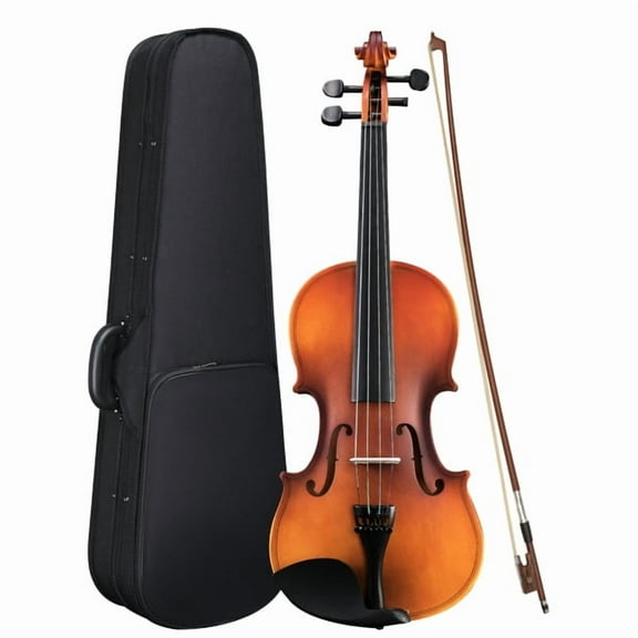 Alvantor 4/4 Full Size Right-Handed Acoustic Violin Beginner Set with Case, Bow, Rosin, Tuner, Shoulder Rest & Strings