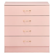 Alvantor 4 Drawer Pink Dresser,Wide Chest of Drawers for Kids and Girls,Modern Storage Dresser for Bedroom