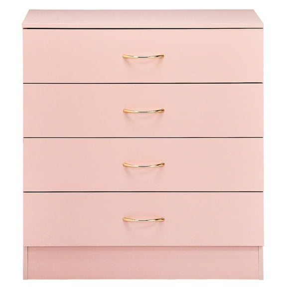 Alvantor 4 Drawer Pink Dresser,Wide Chest of Drawers for Kids and Girls,Modern Storage Dresser for Bedroom