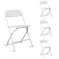 thumbnail image 1 of Alvantor 4 Pack Plastic Folding Chairs White Heavy Duty Indoor Outdoor Portable Stackable Chairs for Party Office Event Home, 1 of 12