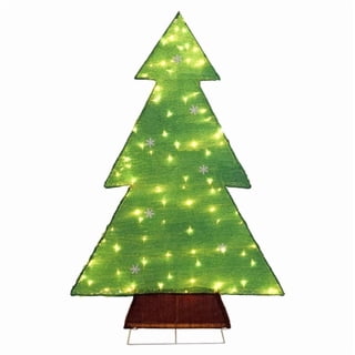 Alvantor 4 ft Lighted Christmas Tree with 110 Warm White LED Lights, Indoor and Outdoor Christmas Decorations