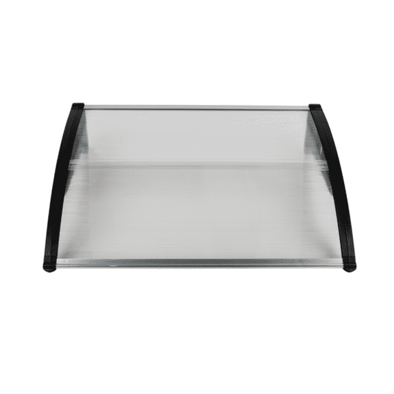 Alvantor 40" x 32" Window Awning Canopy, UPF 50+ Polycarbonate Sun Rain Snow Shield, Outdoor Door Overhang with Aluminum Bracket for UV Protection