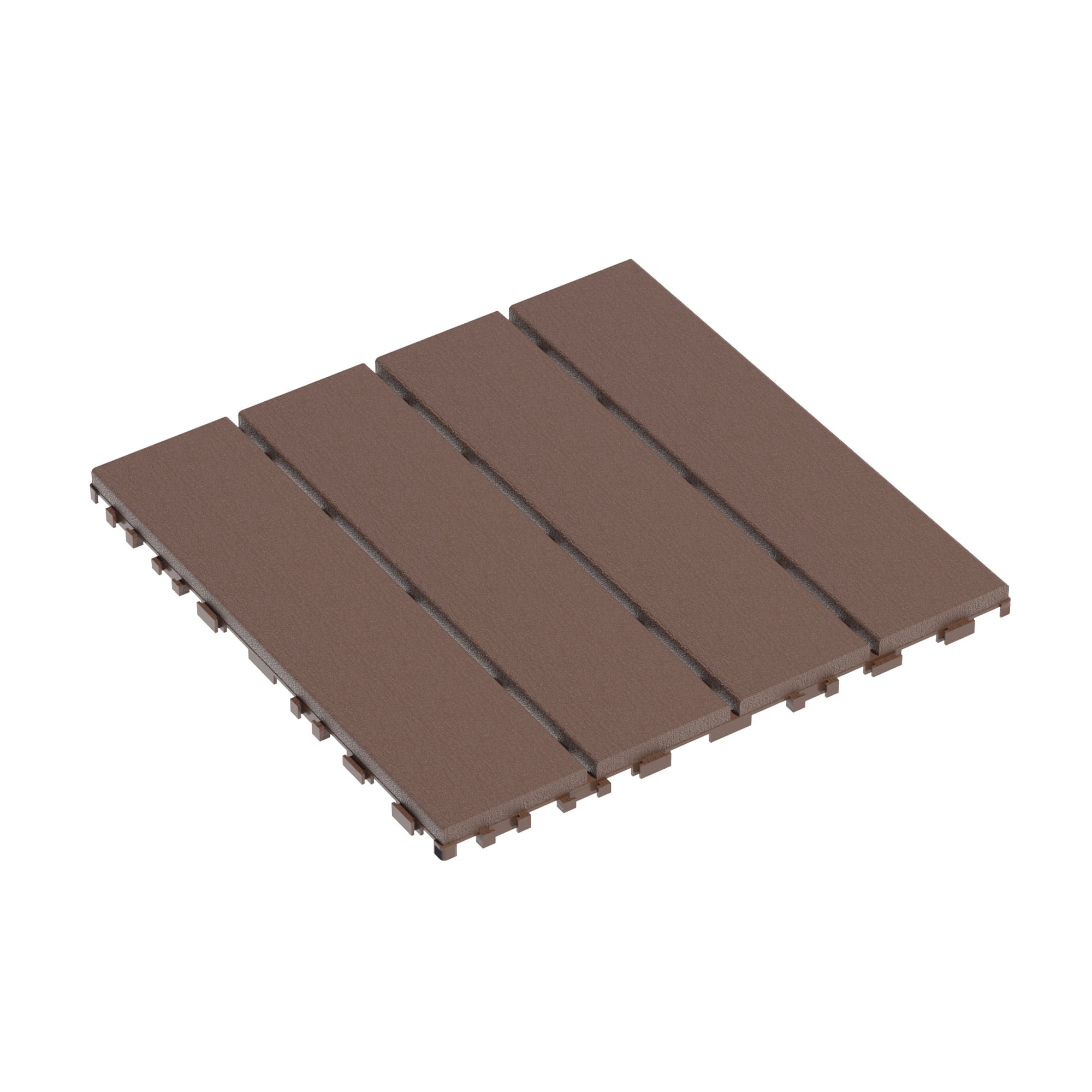 Alvantor 44 Pack Interlocking Deck Tiles, Plastic Waterproof Flooring Tiles for Outdoor & Indoor, Brown
