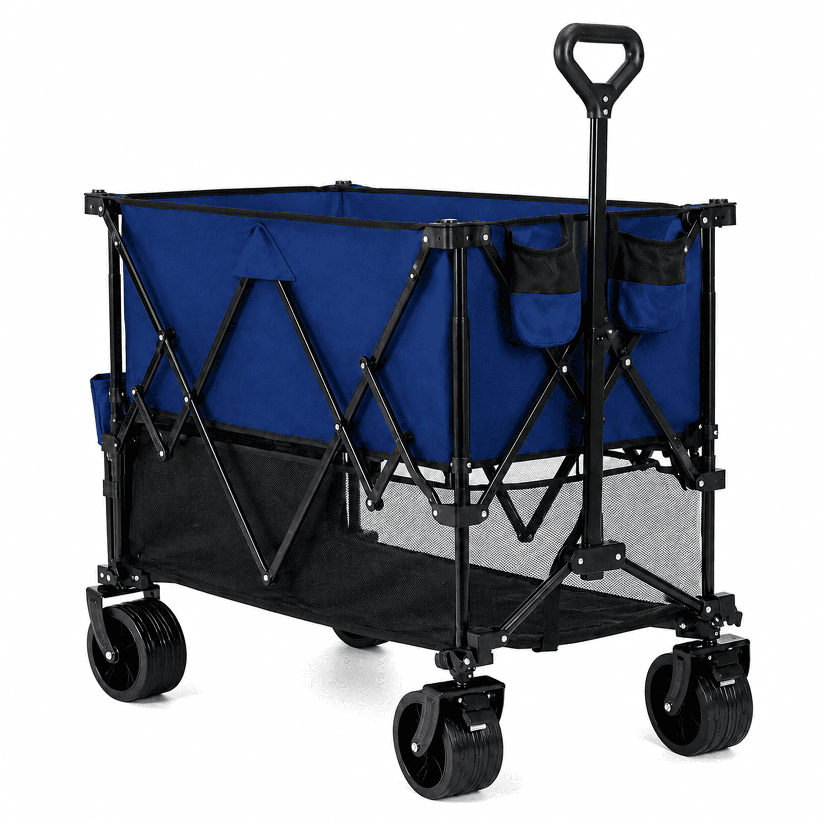 Alvantor Heavy Duty Double Decker Wagon with Extender, 330L Capacity, All-Terrain Wheels with Brakes