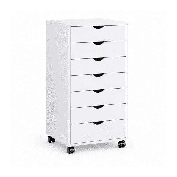 Alvantor 5/7-Drawer Storage Cabinet with Rolling Wheels, Lockable Casters, Spacious Drawers & Top Shelf for Office & Home