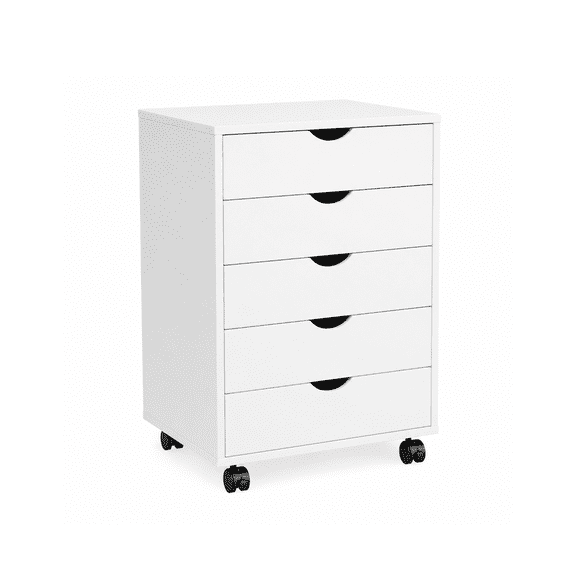 Alvantor 5/7-Drawer Storage Cabinet with Rolling Wheels, Lockable Casters, Spacious Drawers & Top Shelf for Office & Home