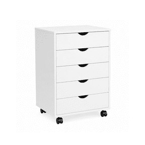 Alvantor 5/7-Drawer Storage Cabinet with Rolling Wheels, Lockable Casters, Spacious Drawers & Top Shelf for Office & Home