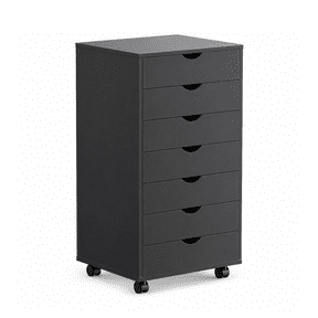 Alvantor 5/7-Drawer Storage Cabinet with Rolling Wheels, Lockable Casters, Spacious Drawers & Top Shelf for Office & Home