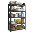 thumbnail image 1 of Alvantor 5-Tier Adjustable Metal Mesh Storage Rack 2000 Lbs Shelving Organizer for Pantry, Garage 35.5"W x 16"D x 72"H Black, 1 of 8