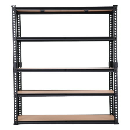 Alvantor 5-Tier Heavy Duty Shelving Unit 2000LBS, Black, 71" H x 39.4" W x 19.7" D