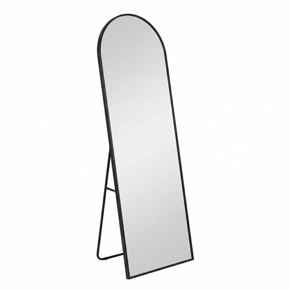 Alvantor 59"/64"/71" Full Length Mirror Floor Standing, Anti-Rust Aluminum Frame, Arch/Rectangle, Black/Gold