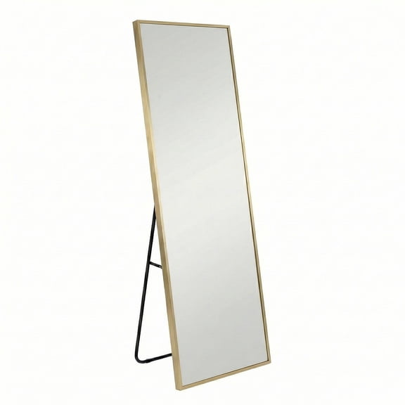 Alvantor 59"/64"/71" Full Length Mirror Floor Standing, Anti-Rust Aluminum Frame, Arch/Rectangle, Black/Gold