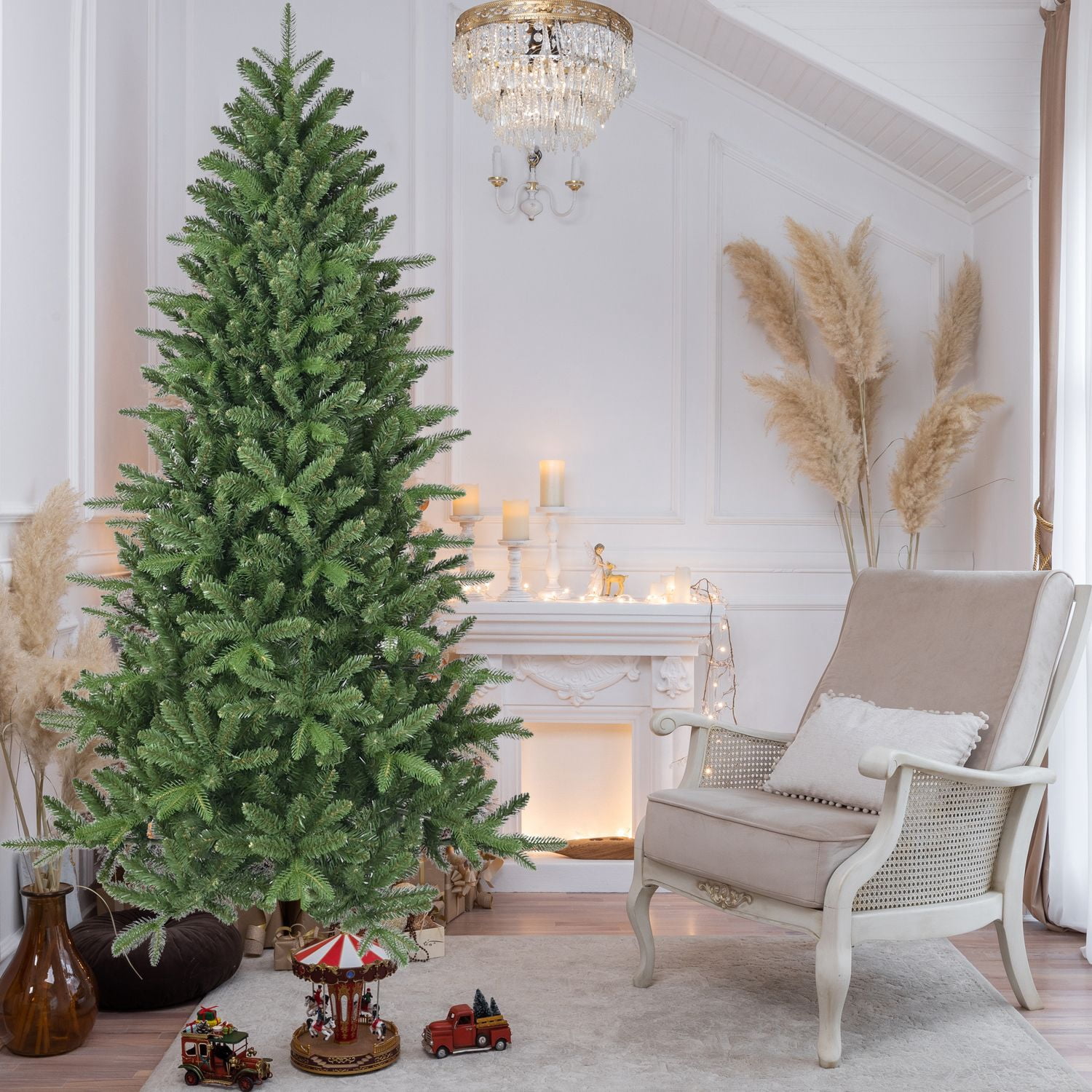 Alvantor 6ft Christmas Tree Artificial Tree Holiday Tree with 1168 Tips for Indoor Holiday Decoration Green