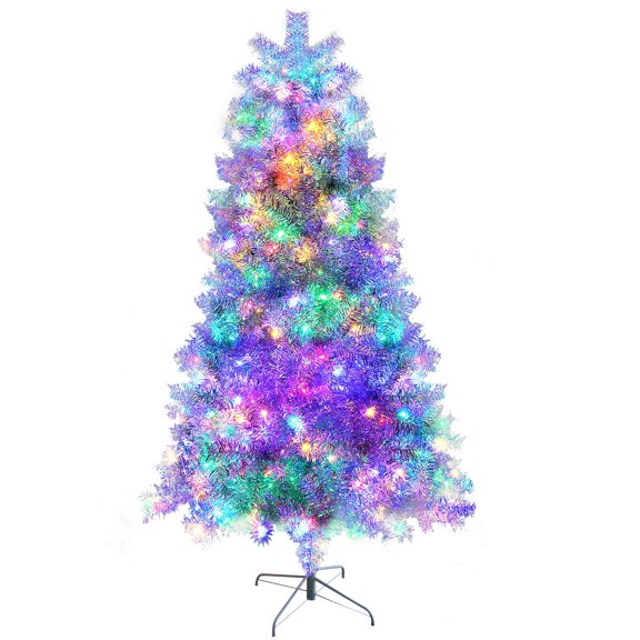Alvantor 7.4Ft Prelit Artificial Christmas Tree with 400 LED Lights for Holiday Decoration Sliver
