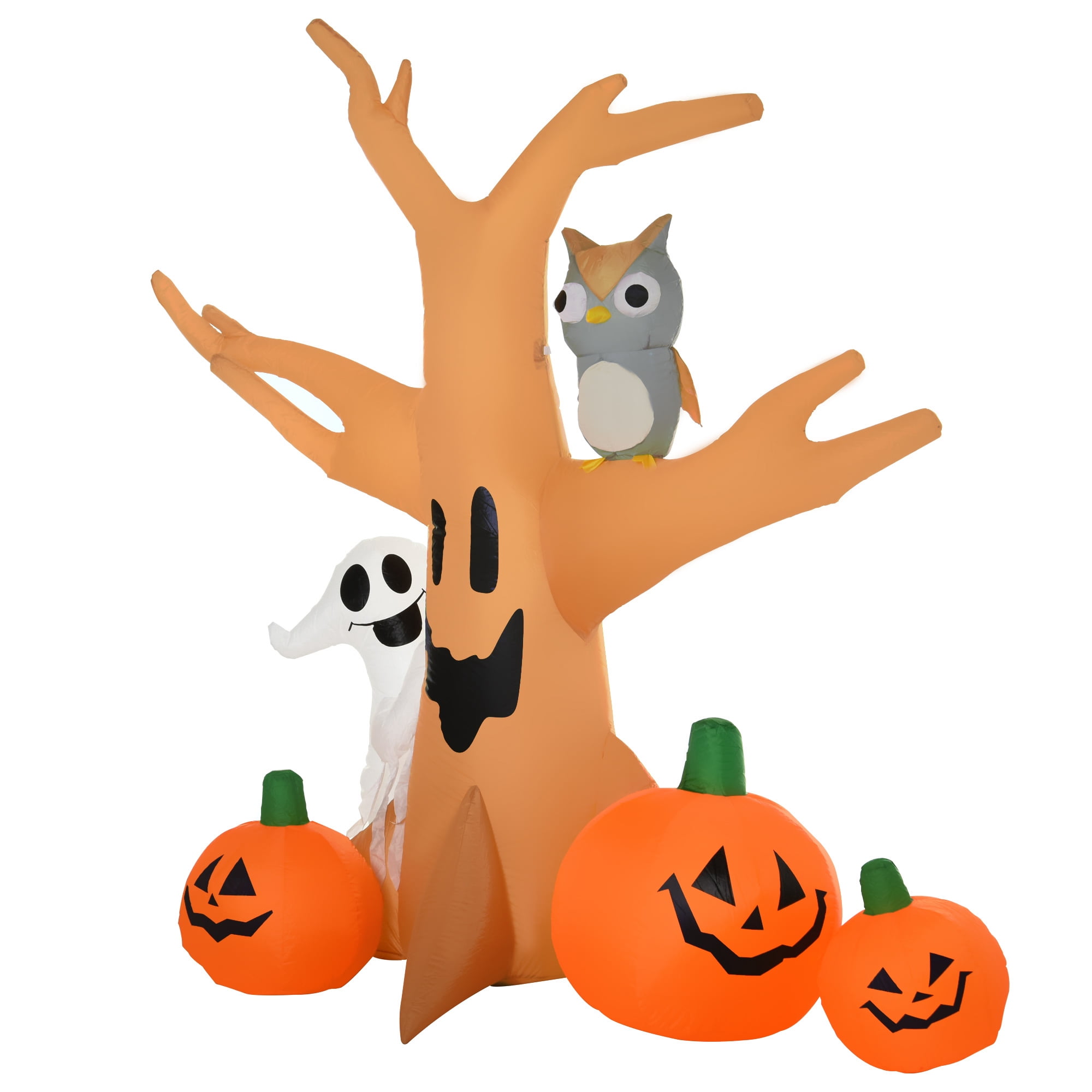 Alvantor 7.5" Inflatables Halloween Decorations Haunted Tree With Pumpkins Blow Up LED Yard Decor for Garden, Lawn Waterproof