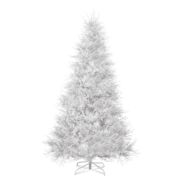 Alvantor 7 ft Artificial Christmas Tree with 400 LED Lights, 3 Color Modes, Stepless Dimming, 1218 PE Tips, White